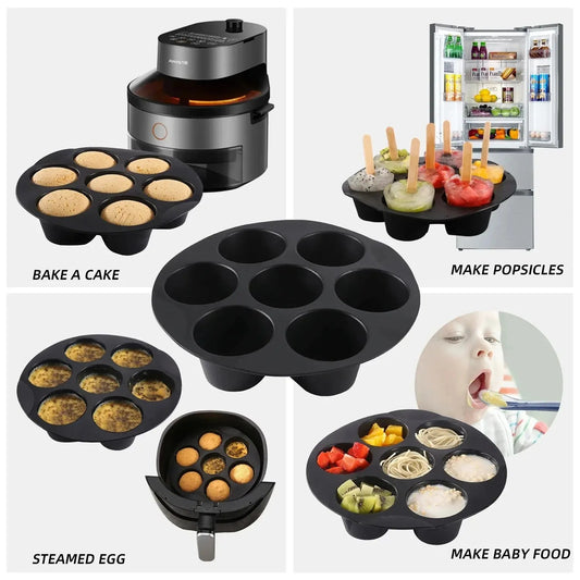 Moule à Muffins en Silicone réutilisable pour Airfryer